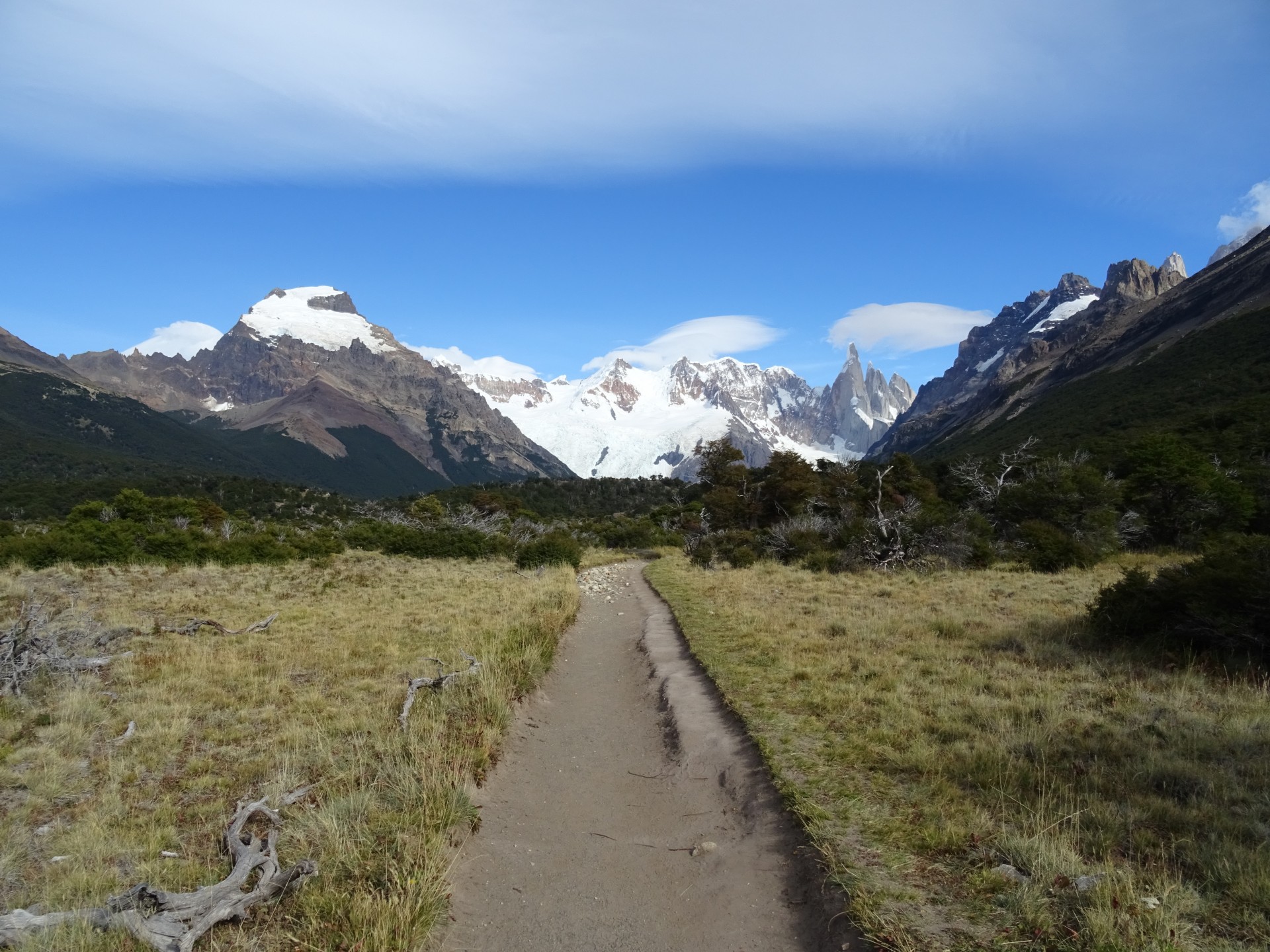 Walking to Laguna Torre. The unloved Ice Cream Mountain on the left. I feel sorry for him.