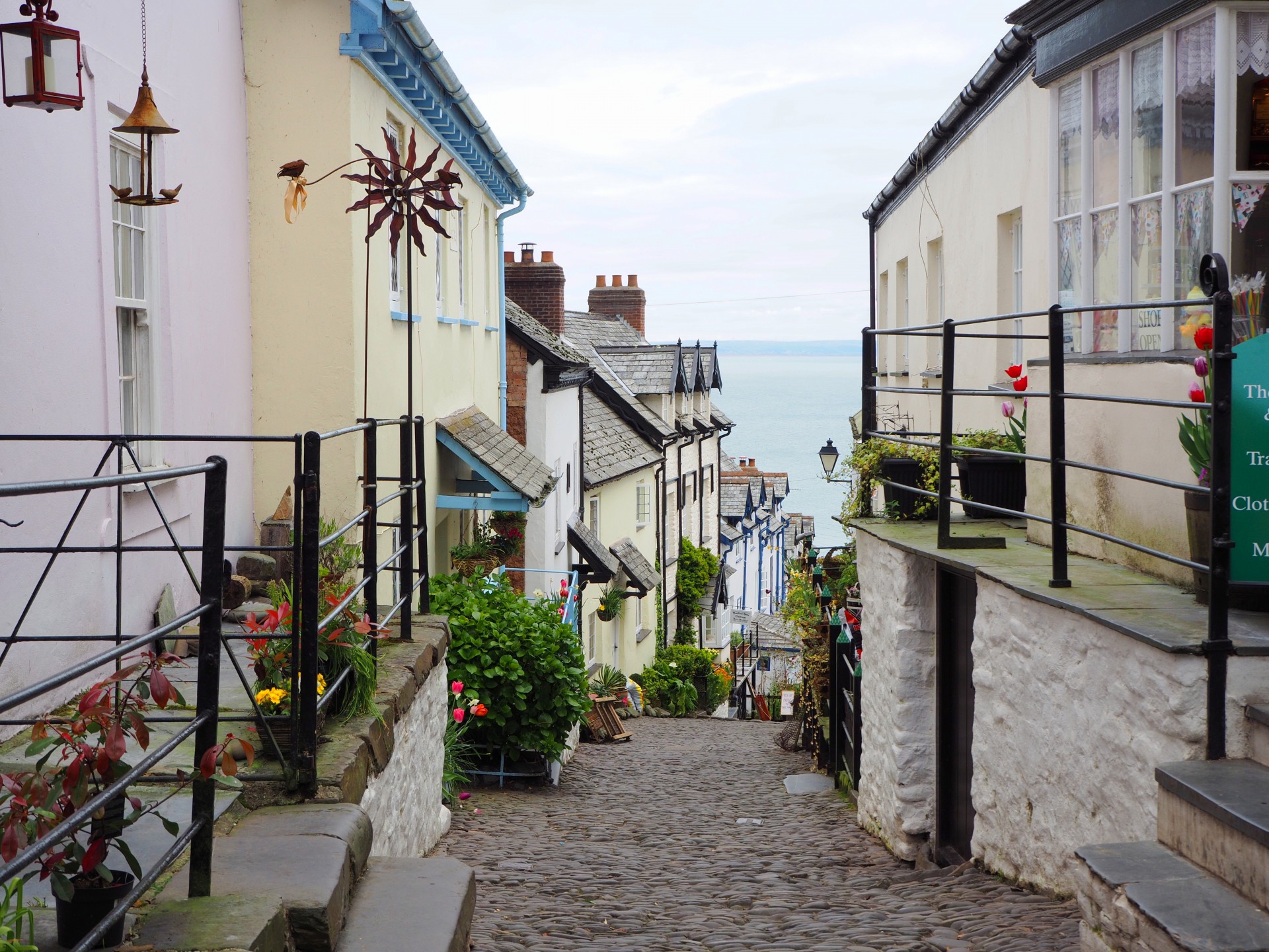 It's a steep path down to the bottom of Clovelly.