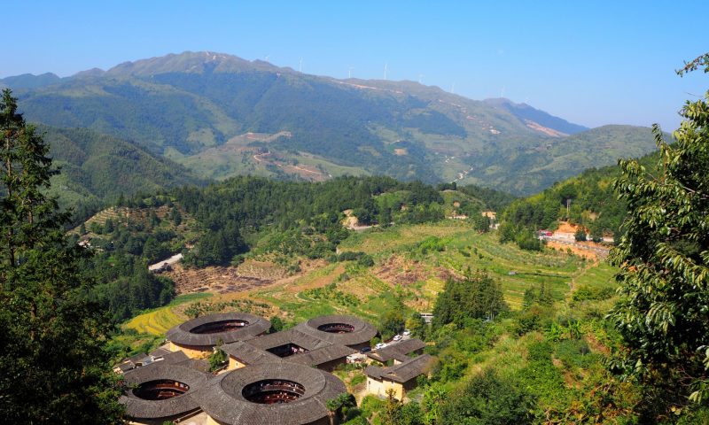 Tianluokeng Tulou Cluster From Above